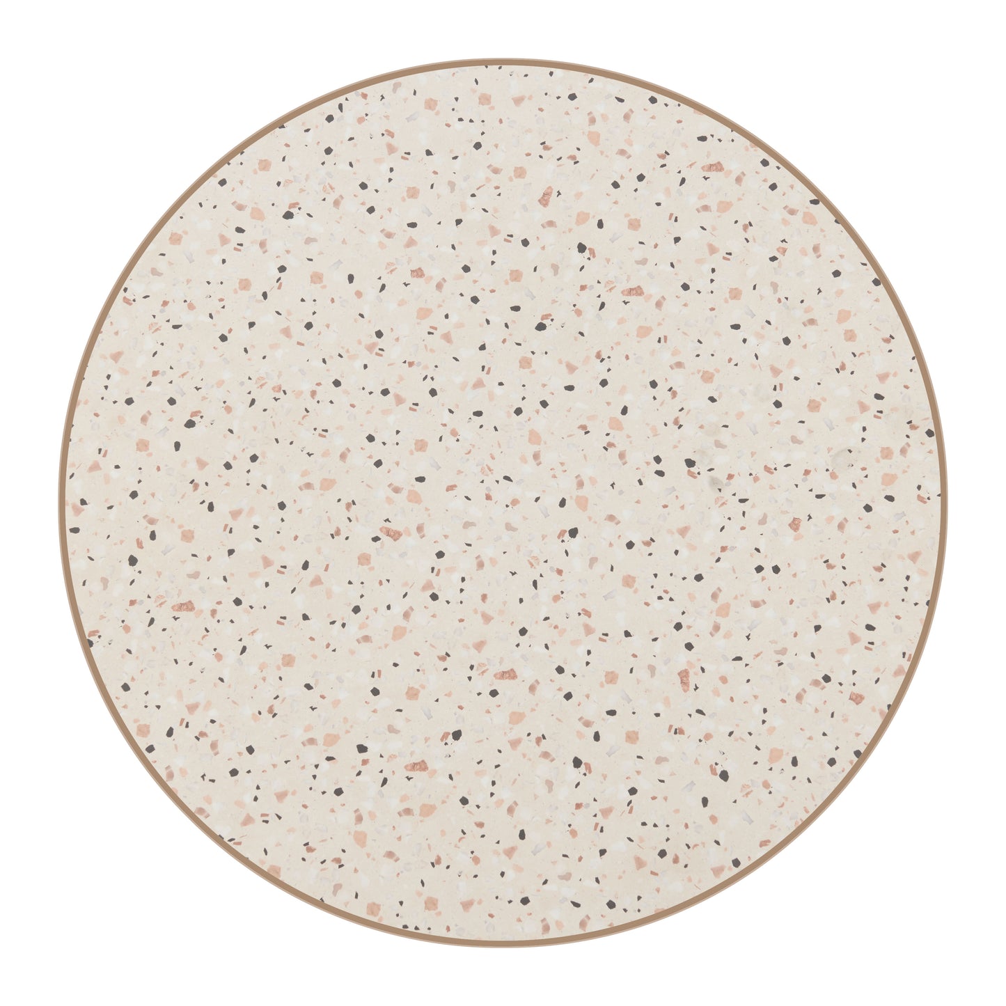 Mesa de bistró beige y dorada: mesa de comedor elegante y duradera para espacios con estilo