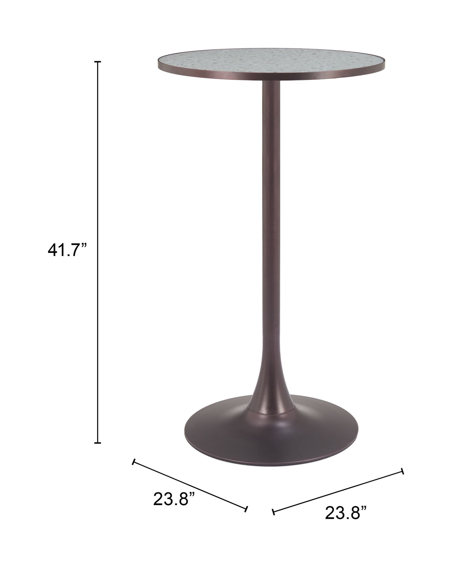 Bar Table Gray & Bronze - Elegant & Durable Dining Table for Stylish Spaces