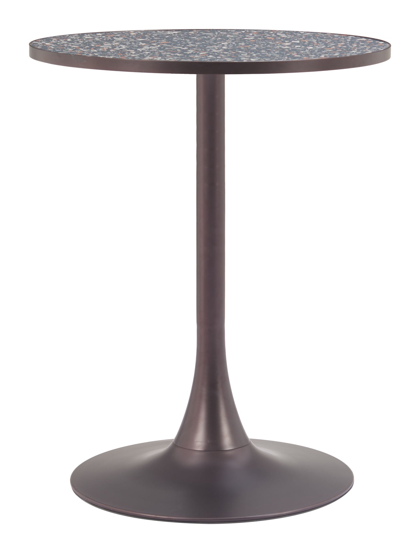 Mesa de bistró negra y bronce: mesa de comedor elegante y duradera para espacios con estilo