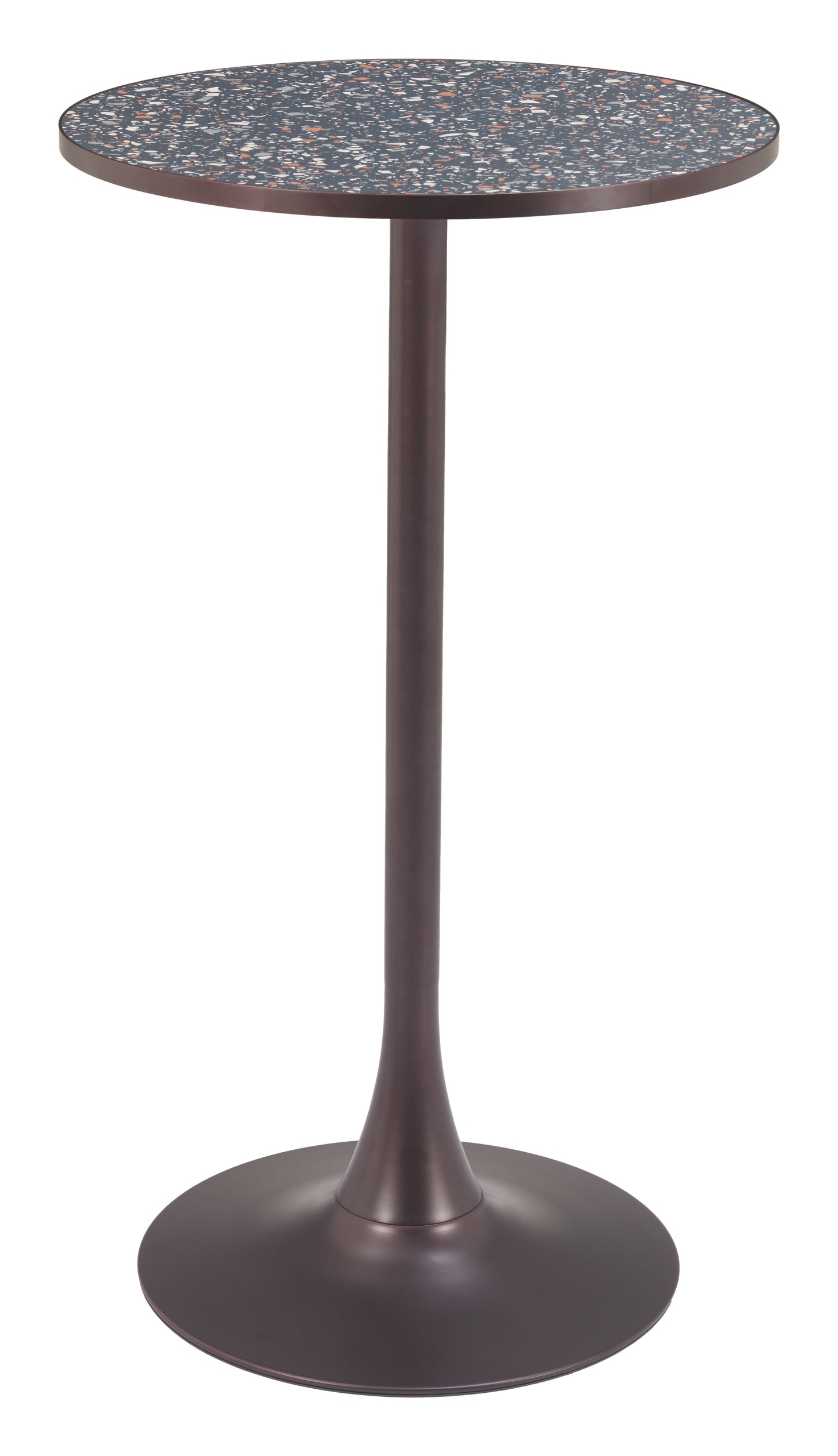 Mesa de bar negra y bronce: mesa de comedor elegante y duradera para espacios con estilo