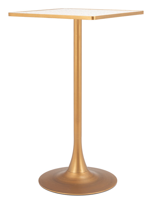 Bar Table Beige & Gold - Elegant & Durable Dining Table for Stylish Spaces