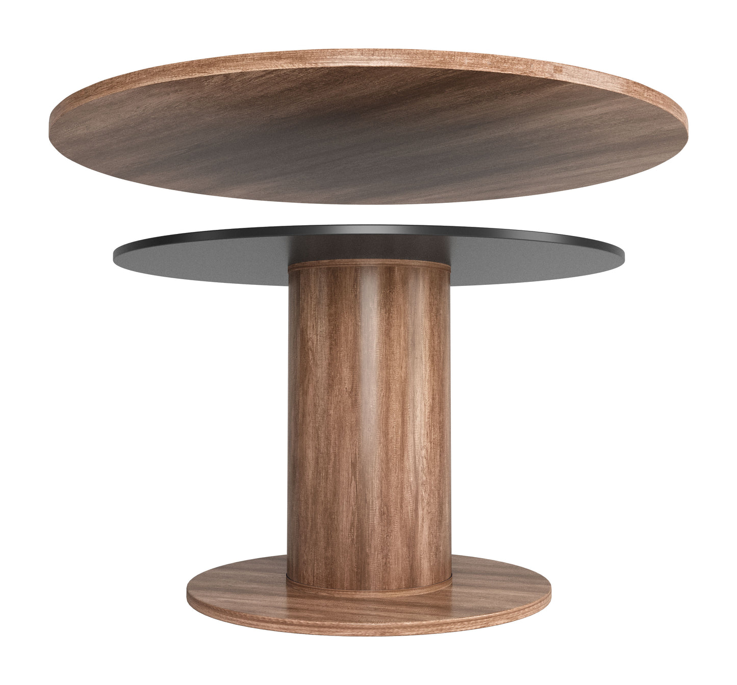 Mesa 2 en 1 marrón: mesa de comedor elegante y duradera para espacios con estilo