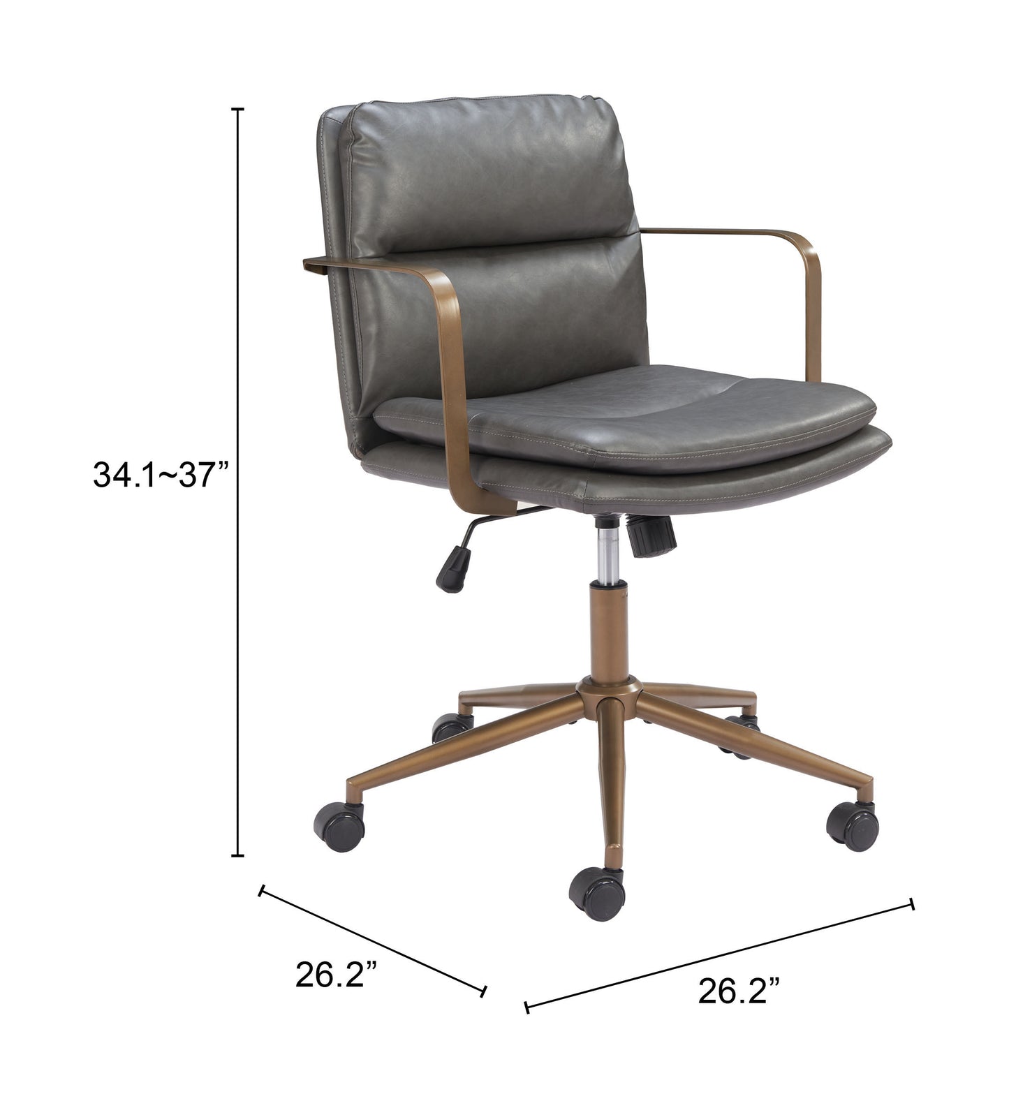 Silla de oficina gris: asiento moderno y ergonómico para el hogar y la oficina