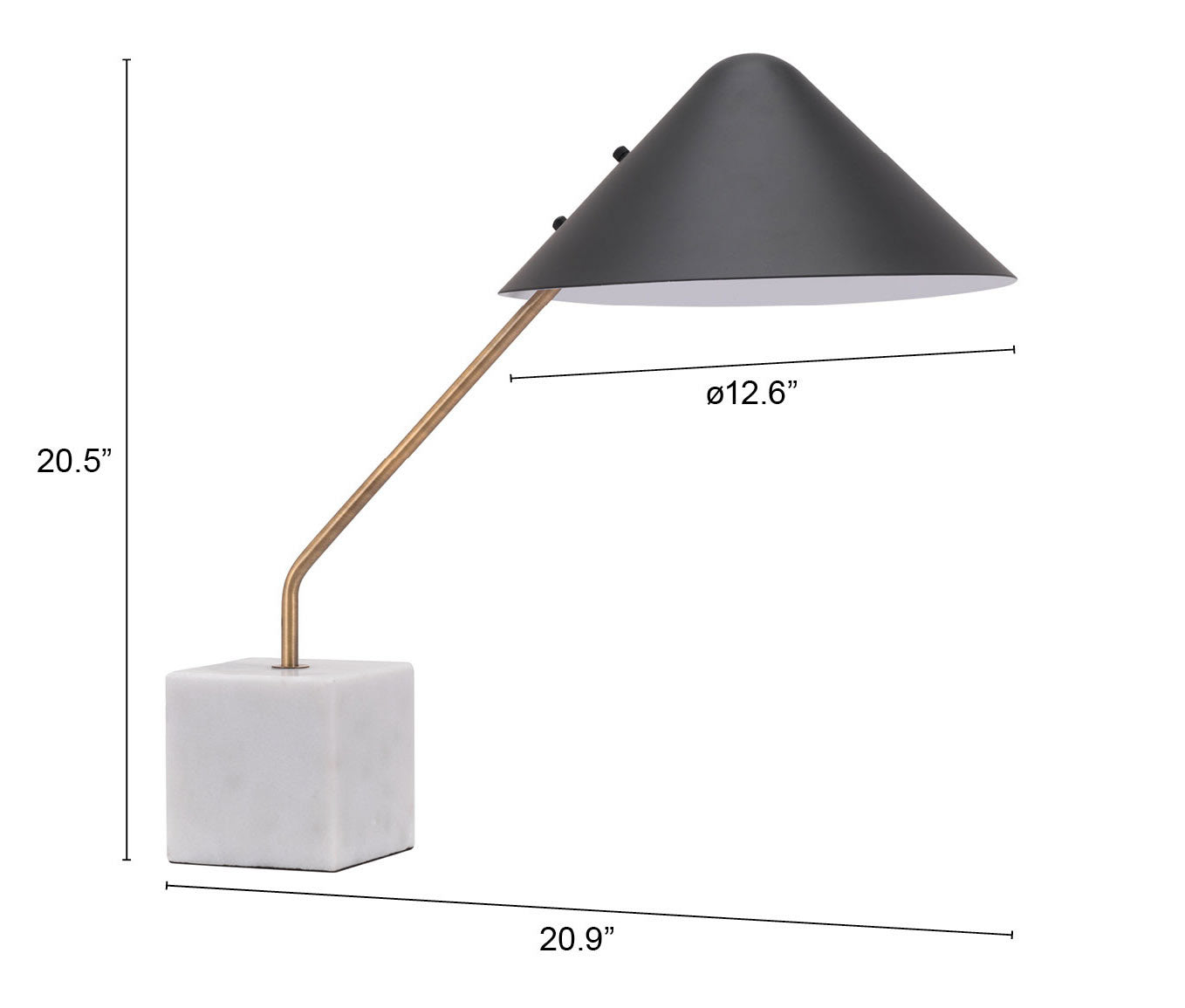 Lámpara de mesa en blanco y negro: lámpara de comedor elegante y duradera para espacios con estilo.