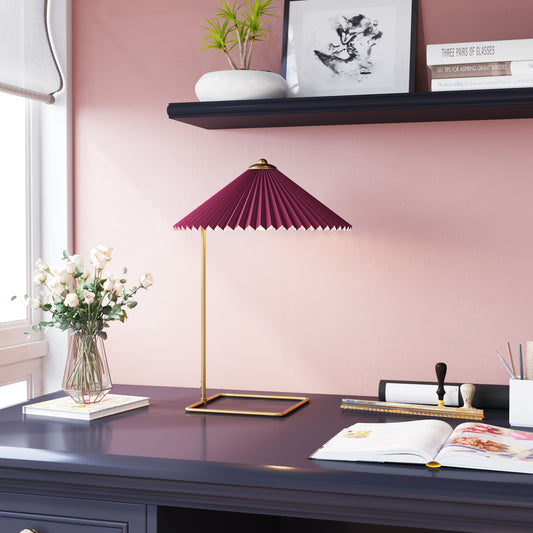 Lampe de table Charo rouge et or