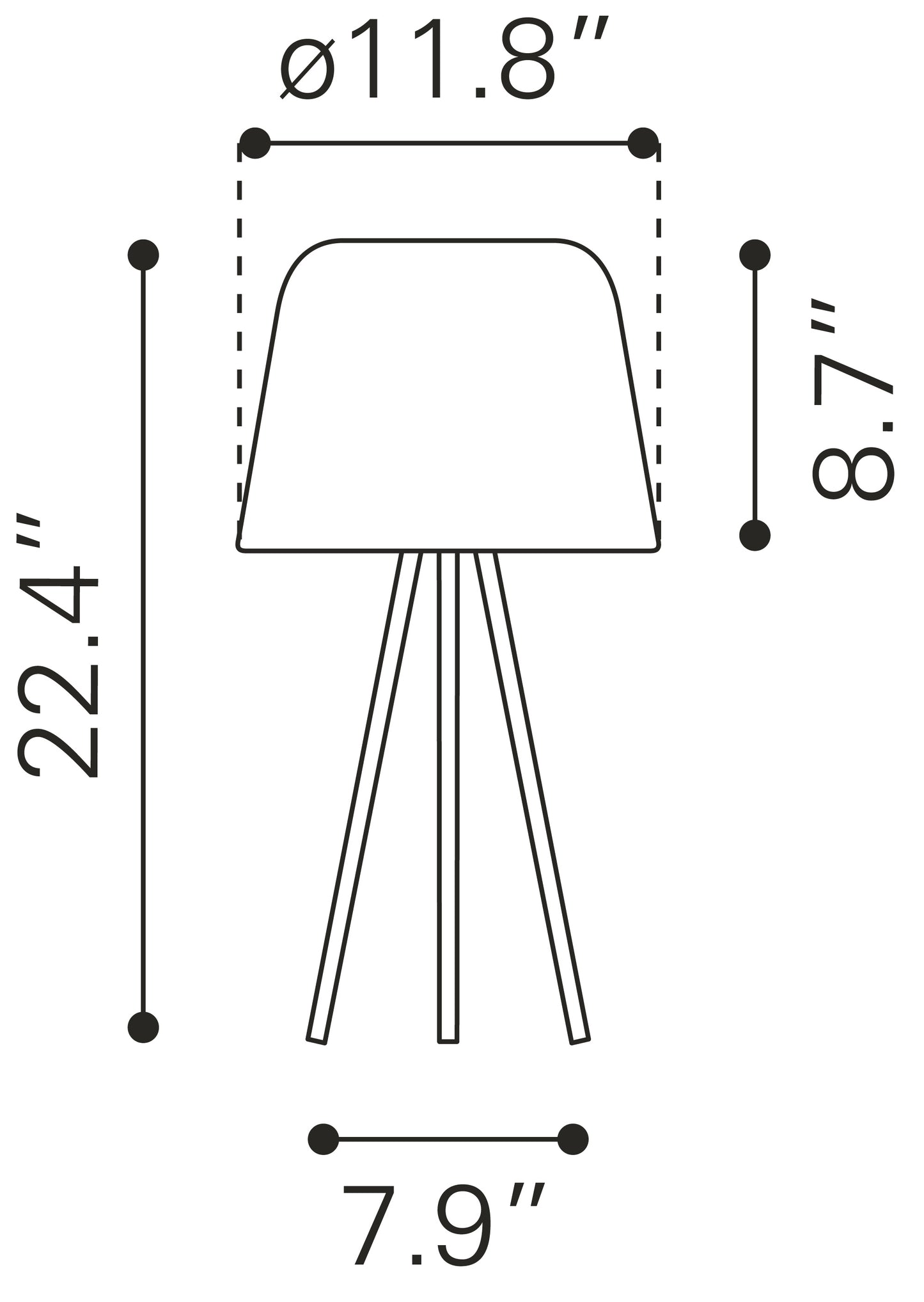 Table Lamp Gray & Black - Elegant & Durable Dining Table Lamp for Stylish Spaces