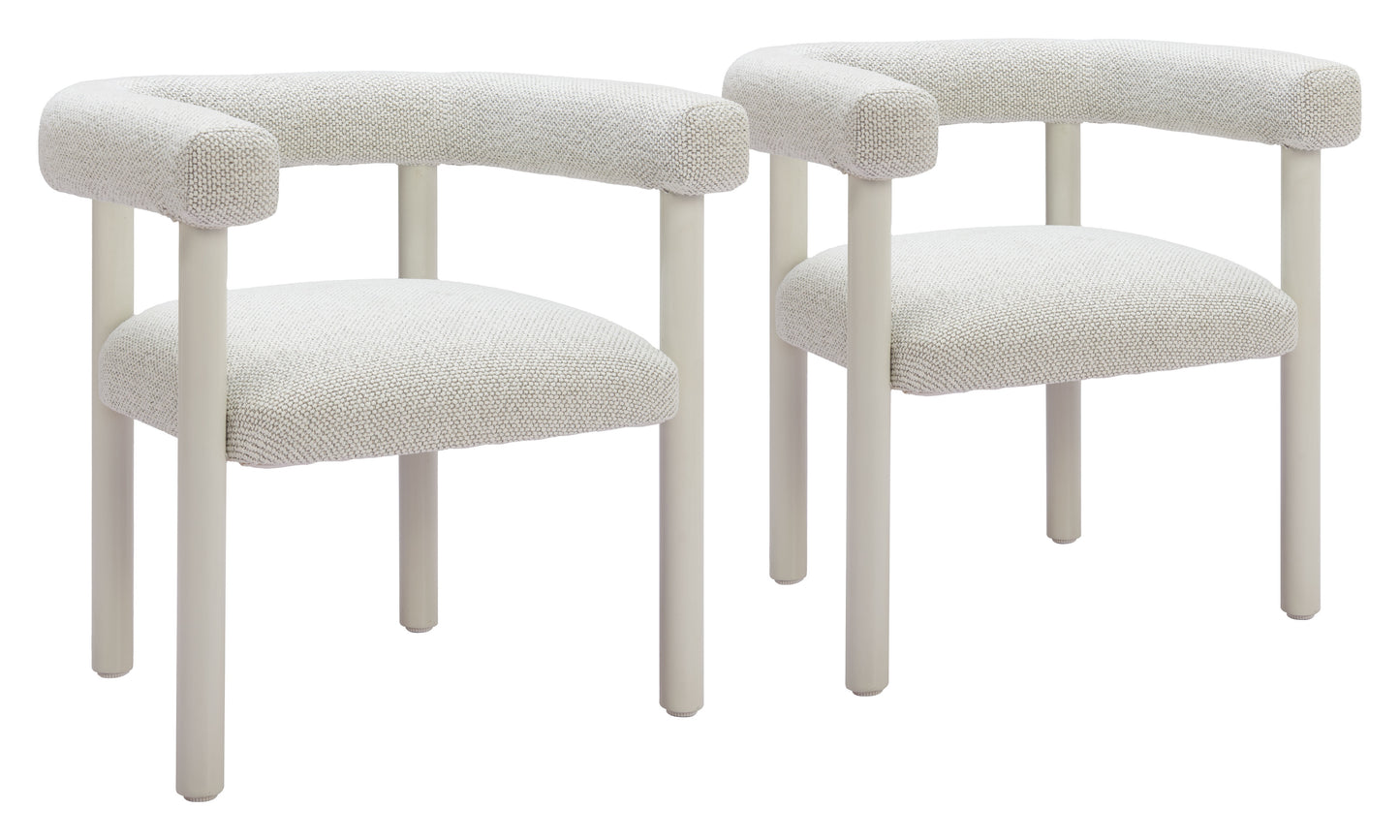 Sillas de comedor blancas (juego de 2) - Asientos modernos y ergonómicos para el hogar y la oficina