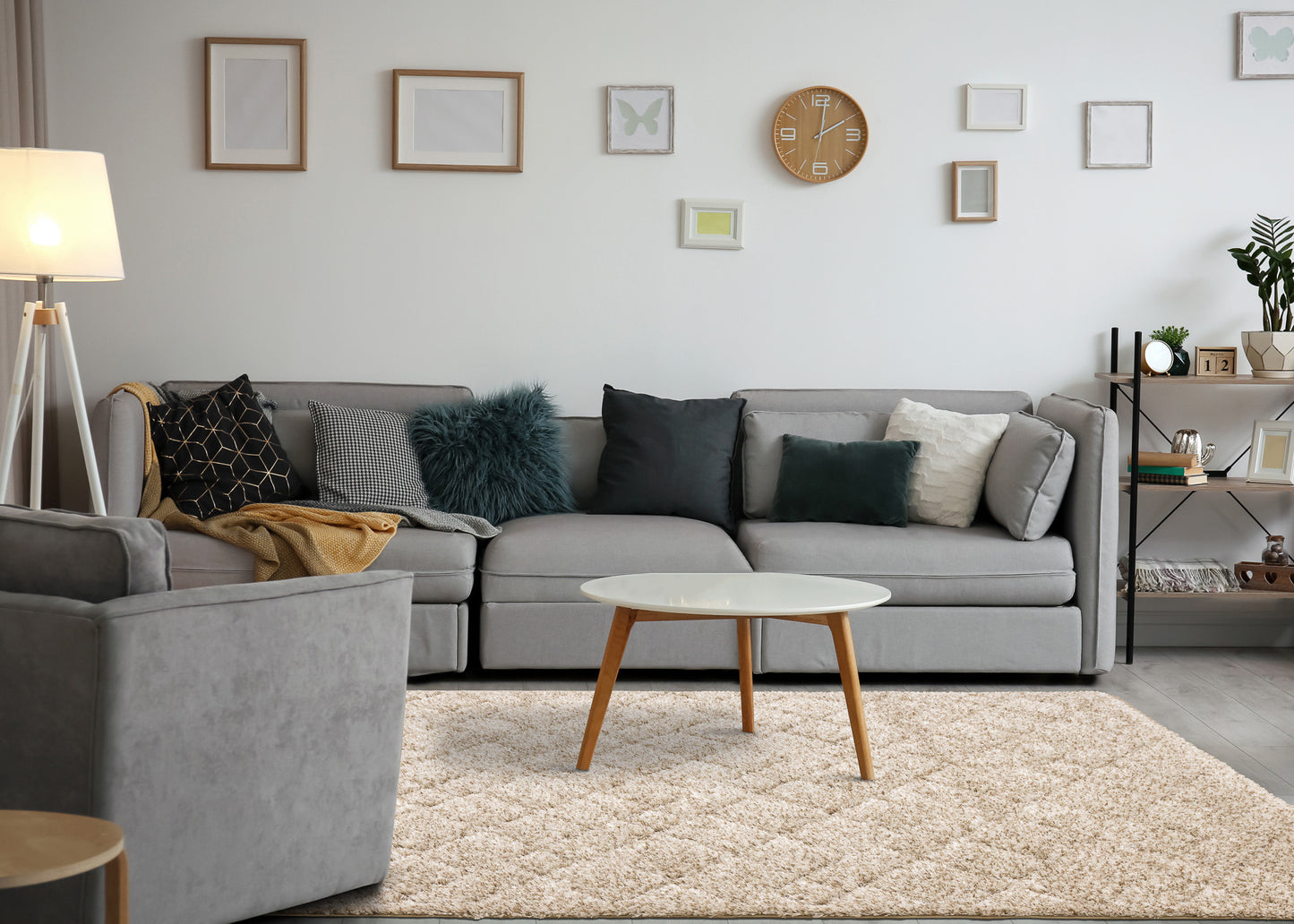 Modern Geometric Beige Area Rug