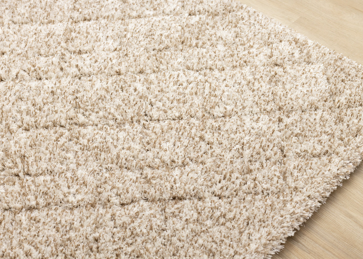 Alfombra geométrica moderna beige