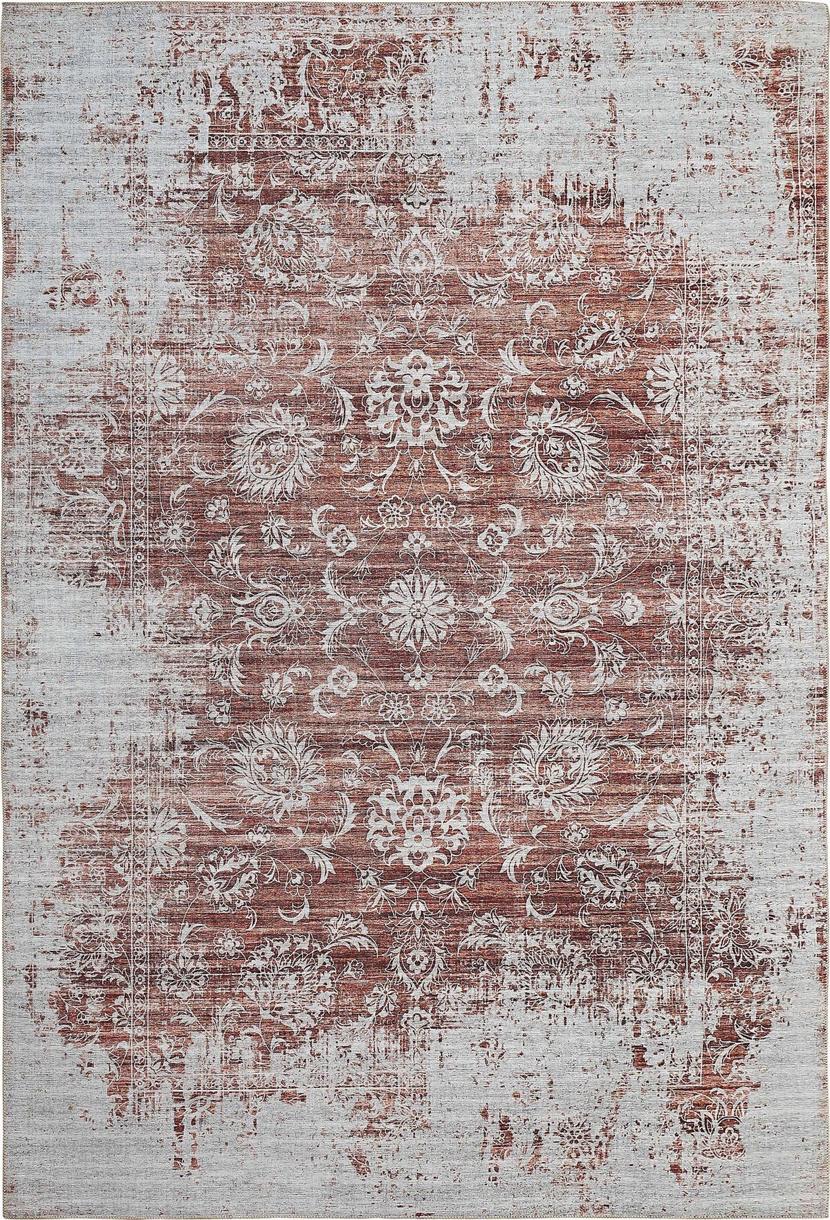 Tapis Aria à médaillon traditionnel rouge