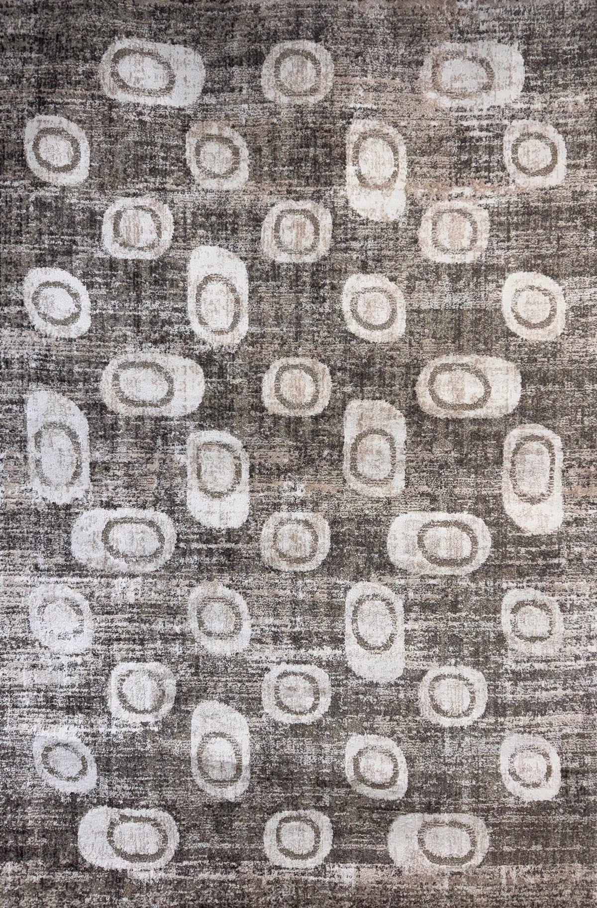 Tapis Aither abstrait contemporain gris et beige