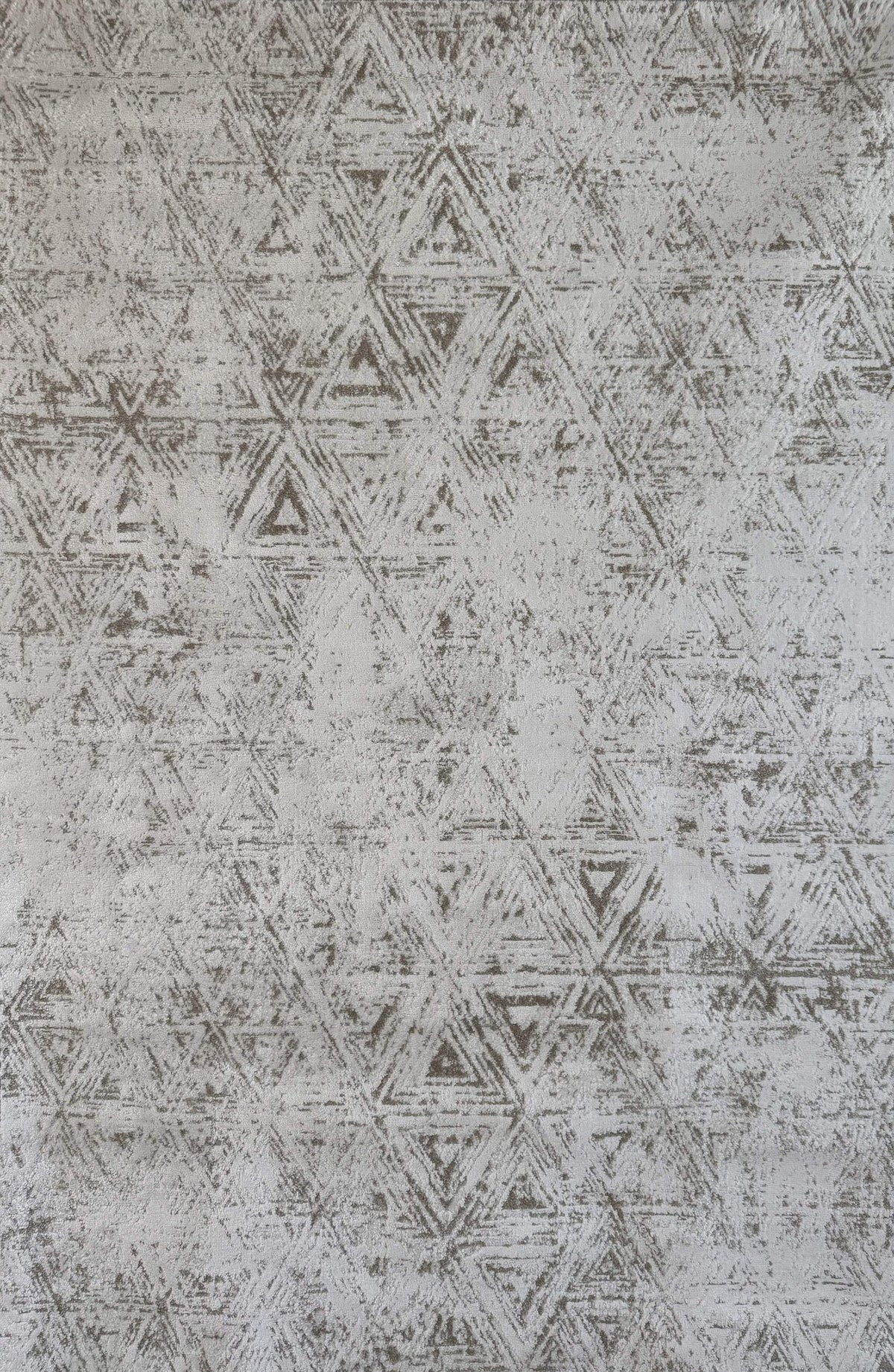 Alfombra de interior contemporánea geométrica Noema beige y crema