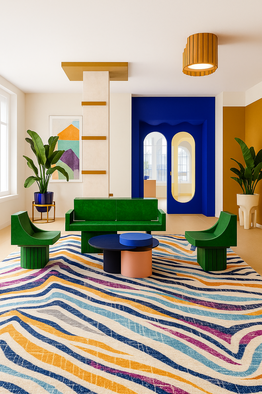 Alfombra Savannah Boho Zebra Beige