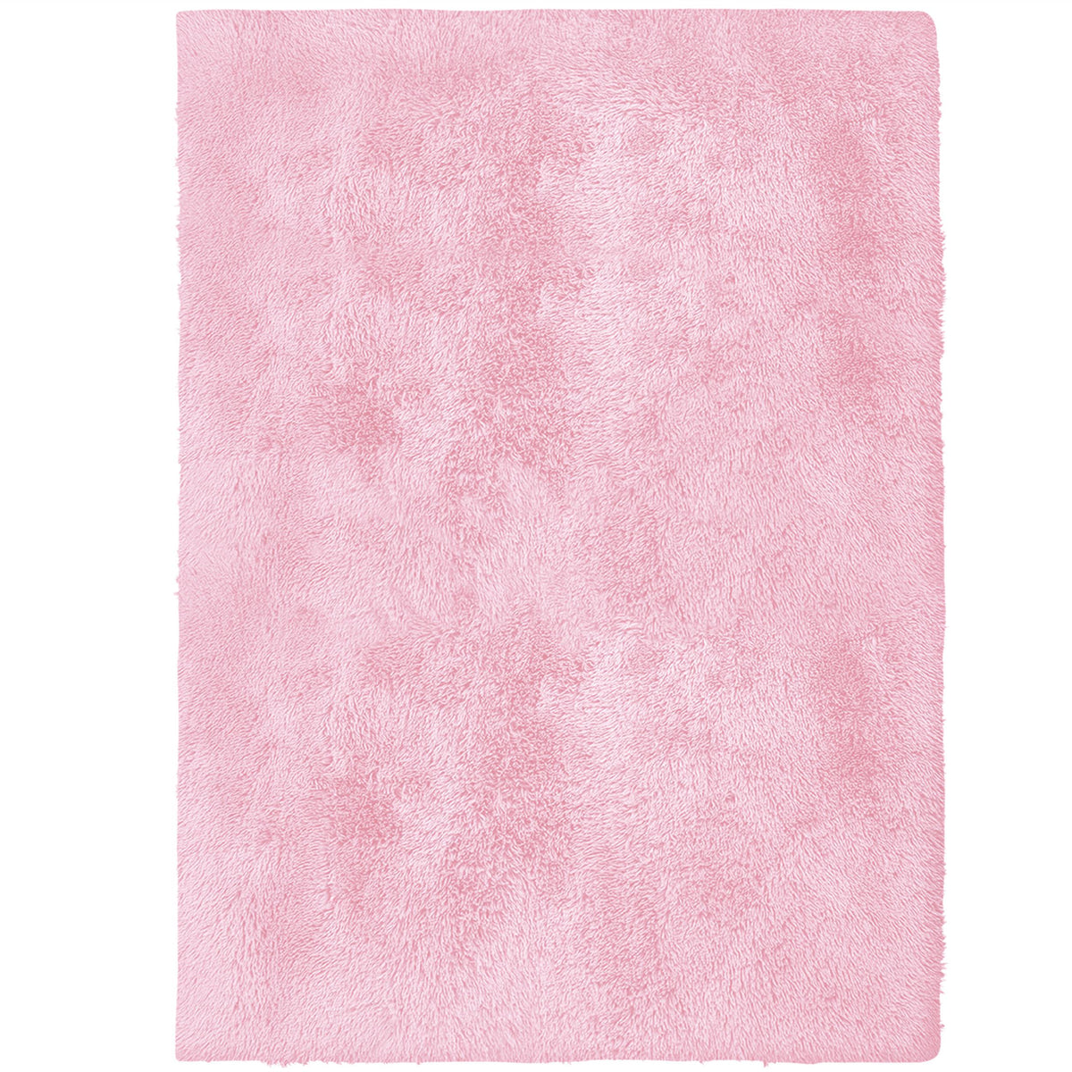 Alba Solid Contemporary Pink Plush Indoor Rug