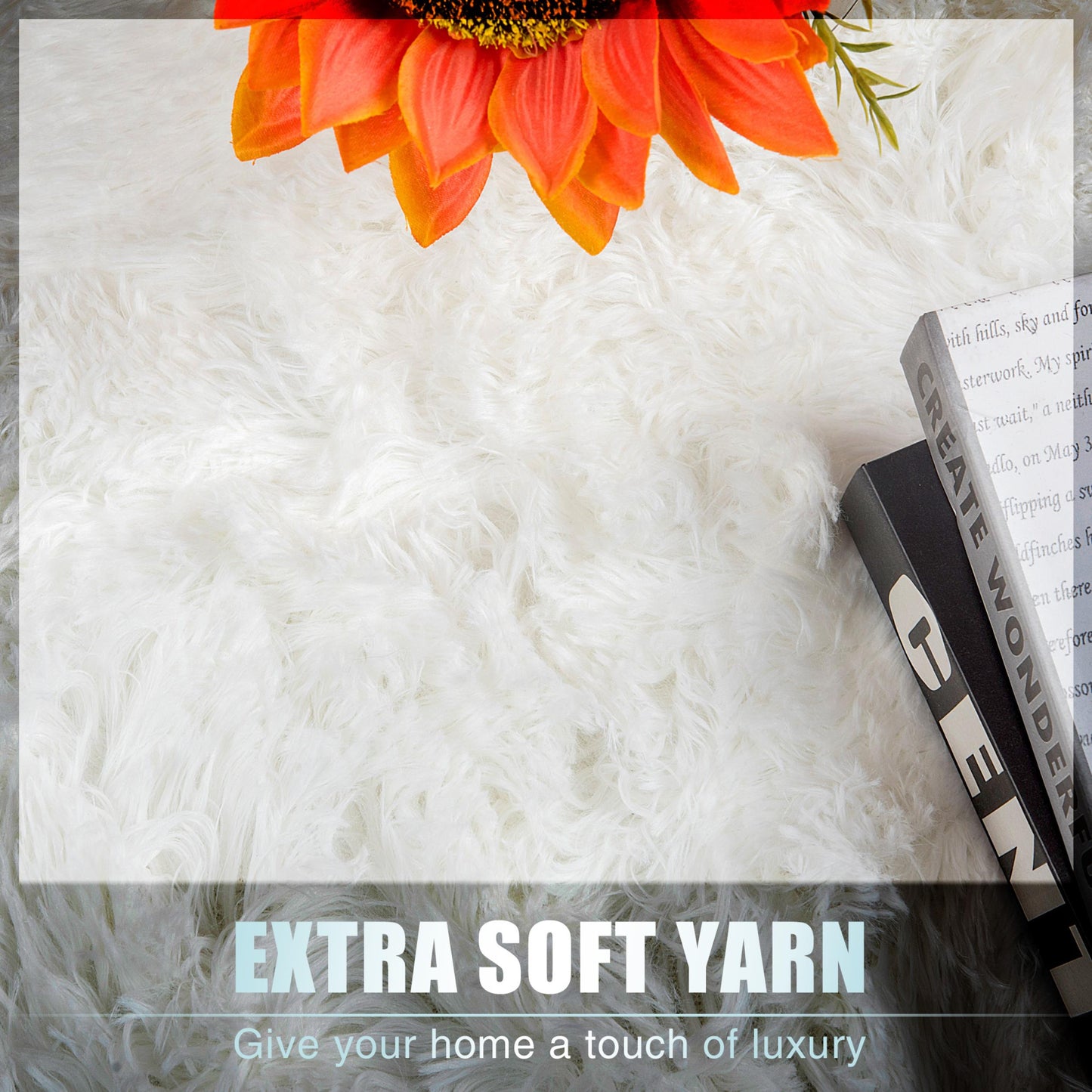 Super Soft Plush White Rug