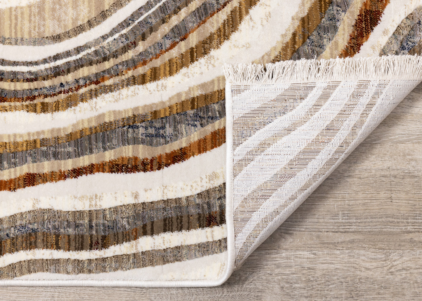Contemporary Organic Cream Area Rug