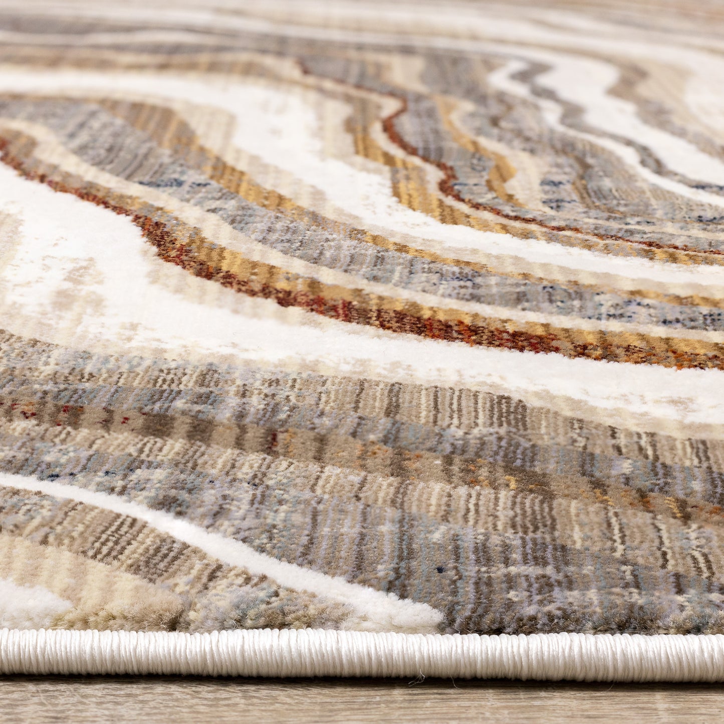 Contemporary Organic Cream Area Rug