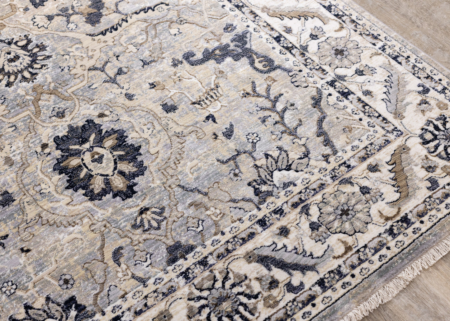 Contemporary Elegant Beige Area Rug