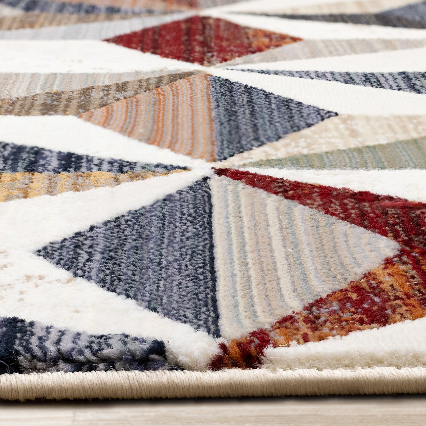 Mid-Century Geometric Cream Area Rug