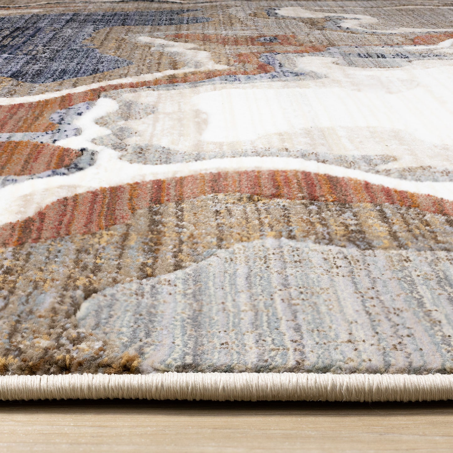 Contemporary Organic Beige Area Rug