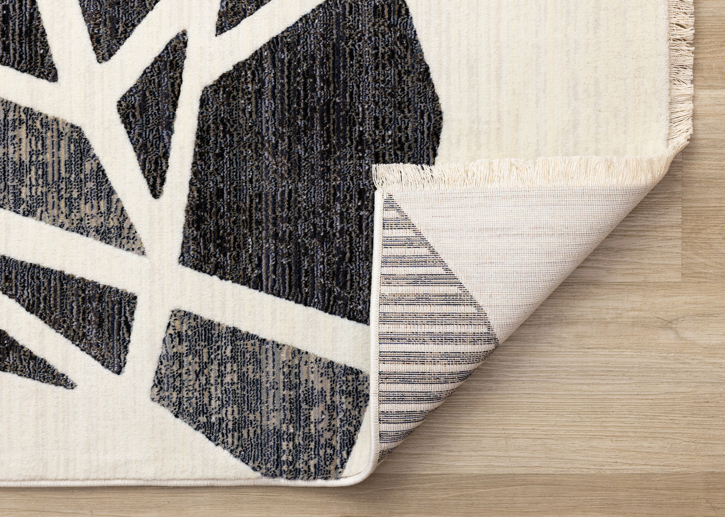 Art Distressed Geometric Cream Area Rug