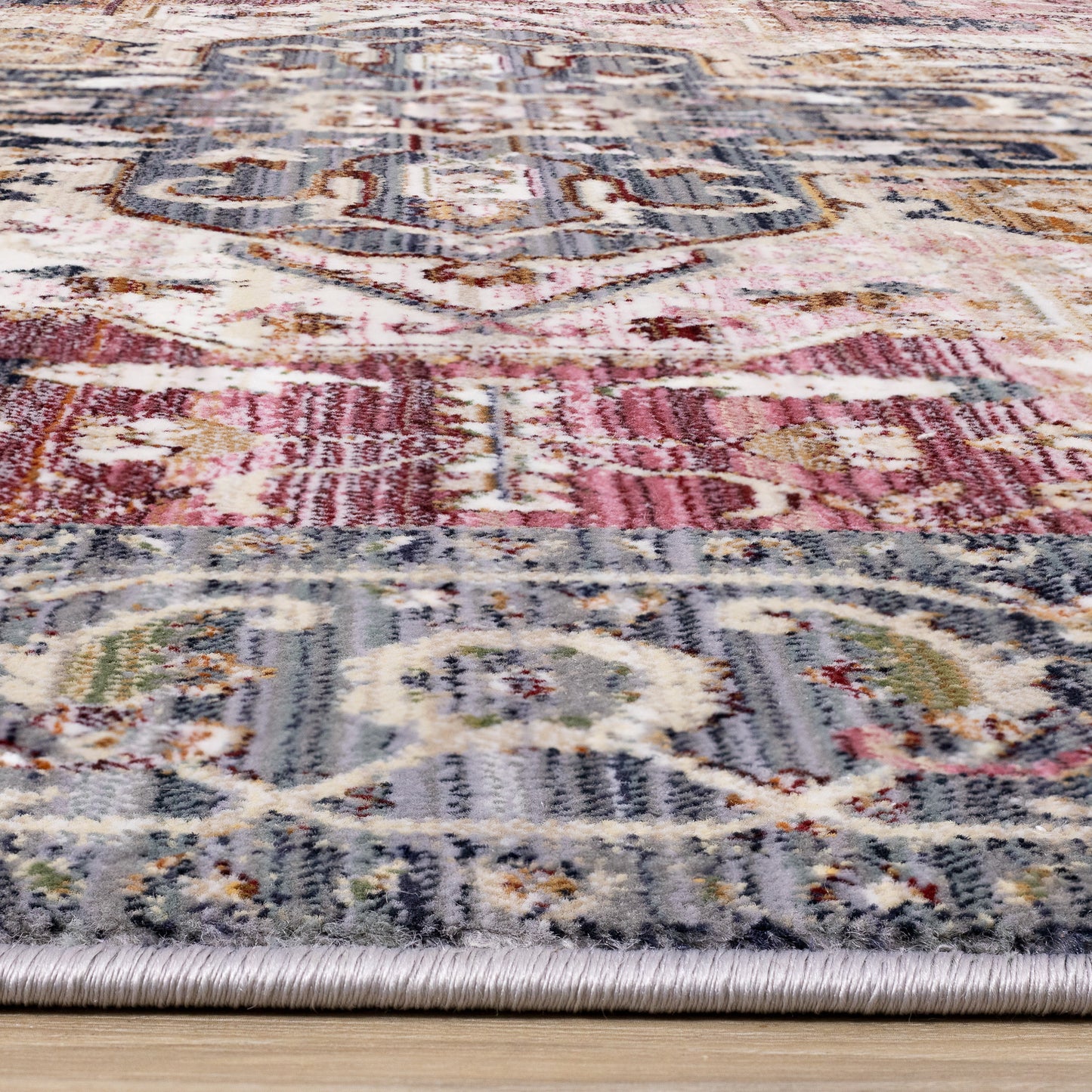 Classic Traditional Elegant Pink Area Rug