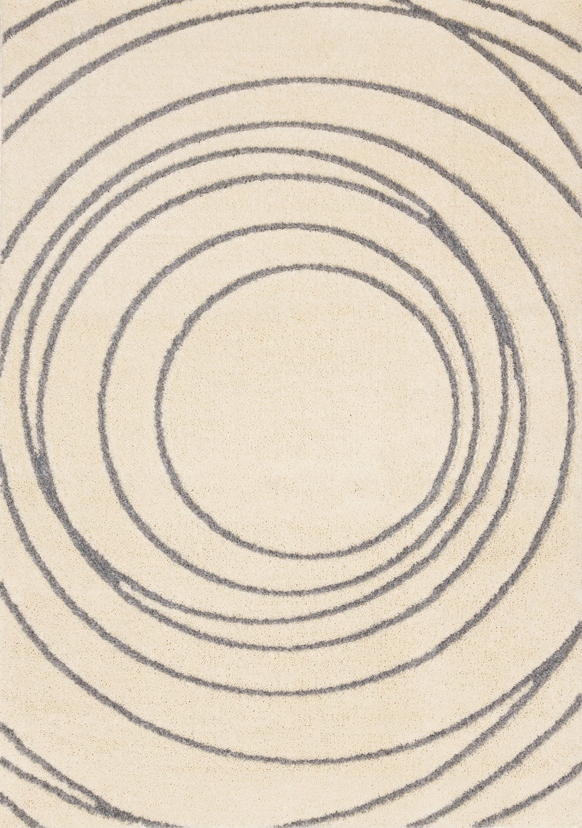Tapis Verity géométrique contemporain crème et gris