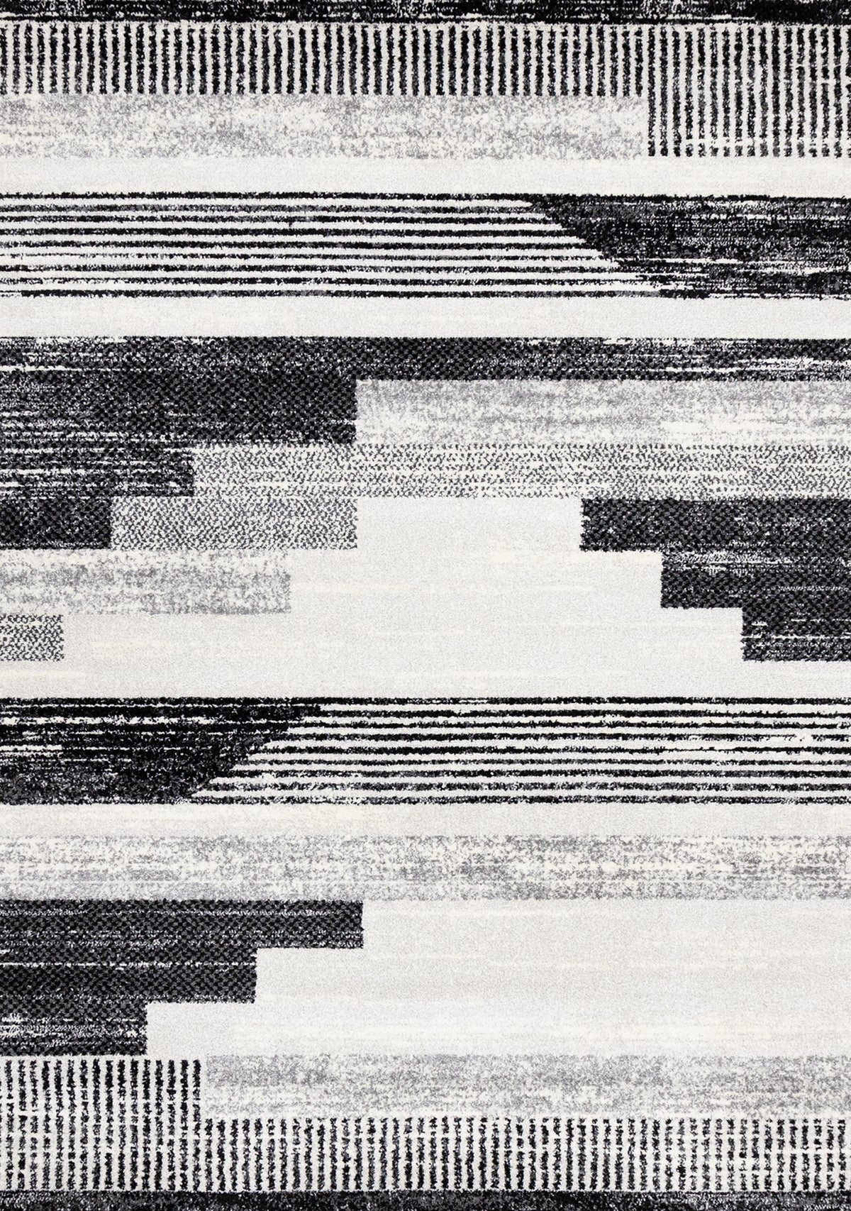 Alfombra contemporánea tribal blanca del suroeste