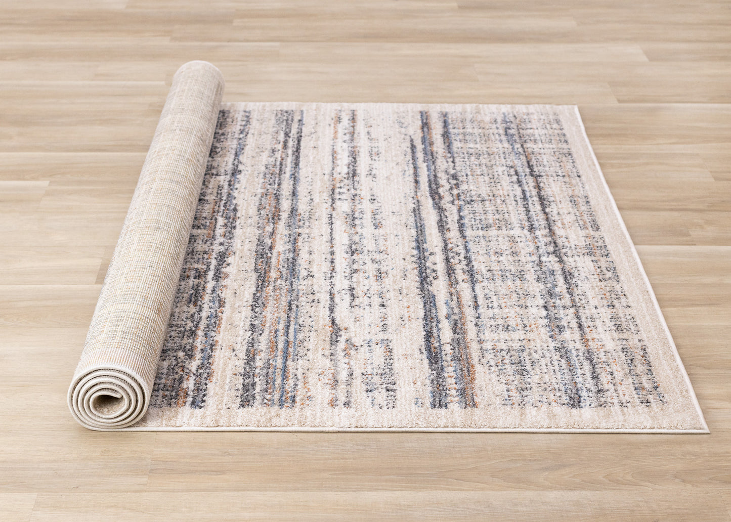 Contemporary Border Distressed Beige Area Rug