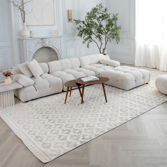 Alfombra abstracta moderna beige Astra