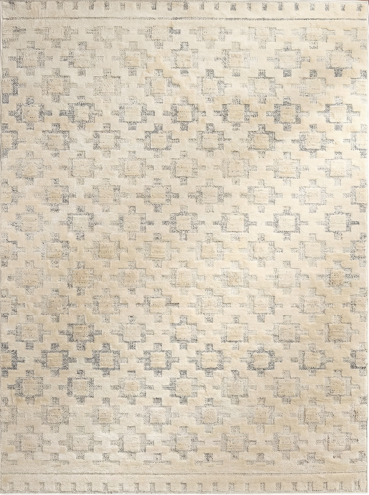 Talis Geometric Contemporary Beige and Cream Indoor Rug