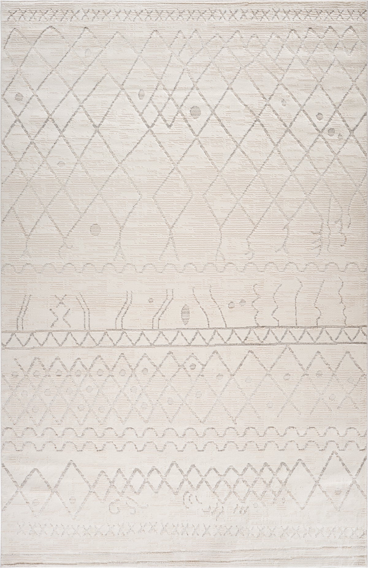 Satori Boho Contemporary Beige and Cream Indoor Rug