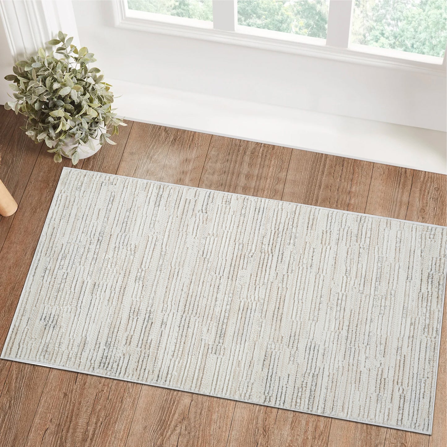 Tapis beige abstrait moderne Astra