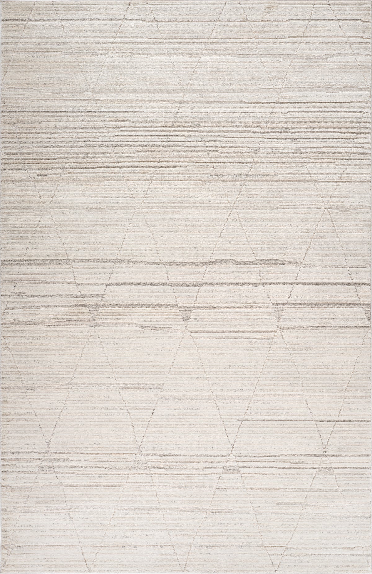 Anaya Geometric Contemporary Beige and Cream Indoor Rug