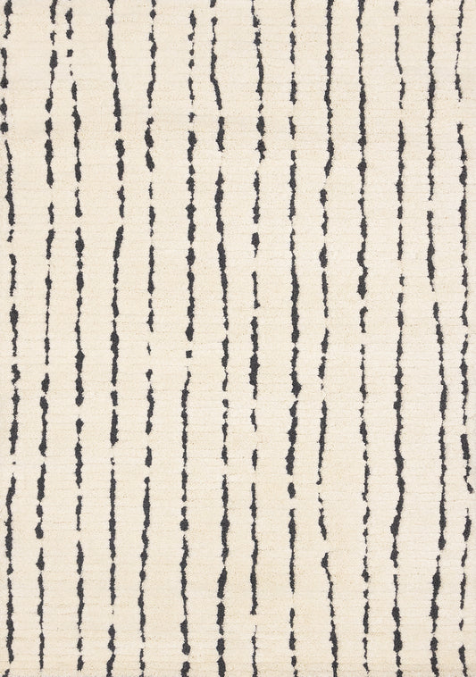 Contemporary Stripes Cream Area Rug