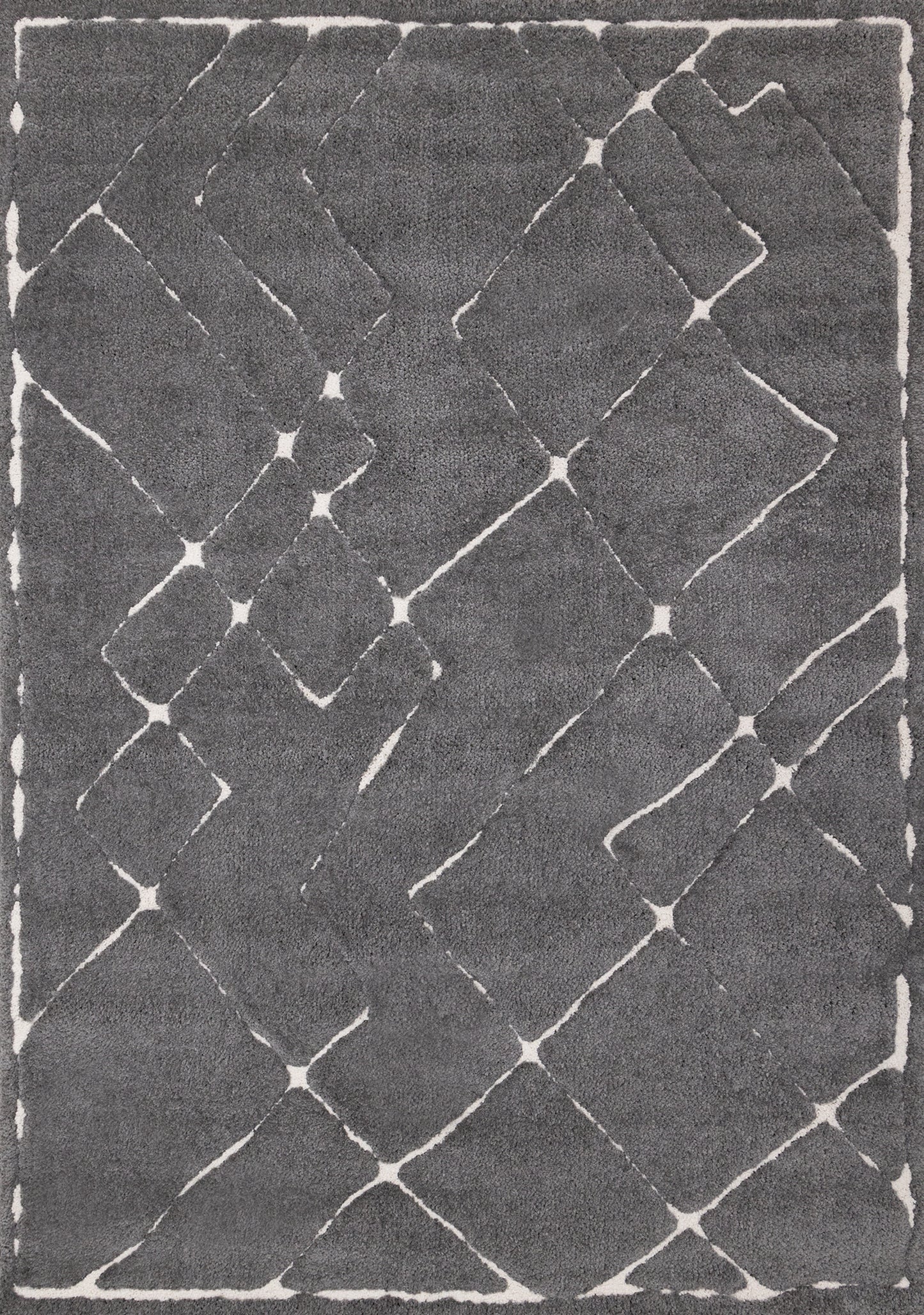 Contemporary Trellis Grey Area Rug-11