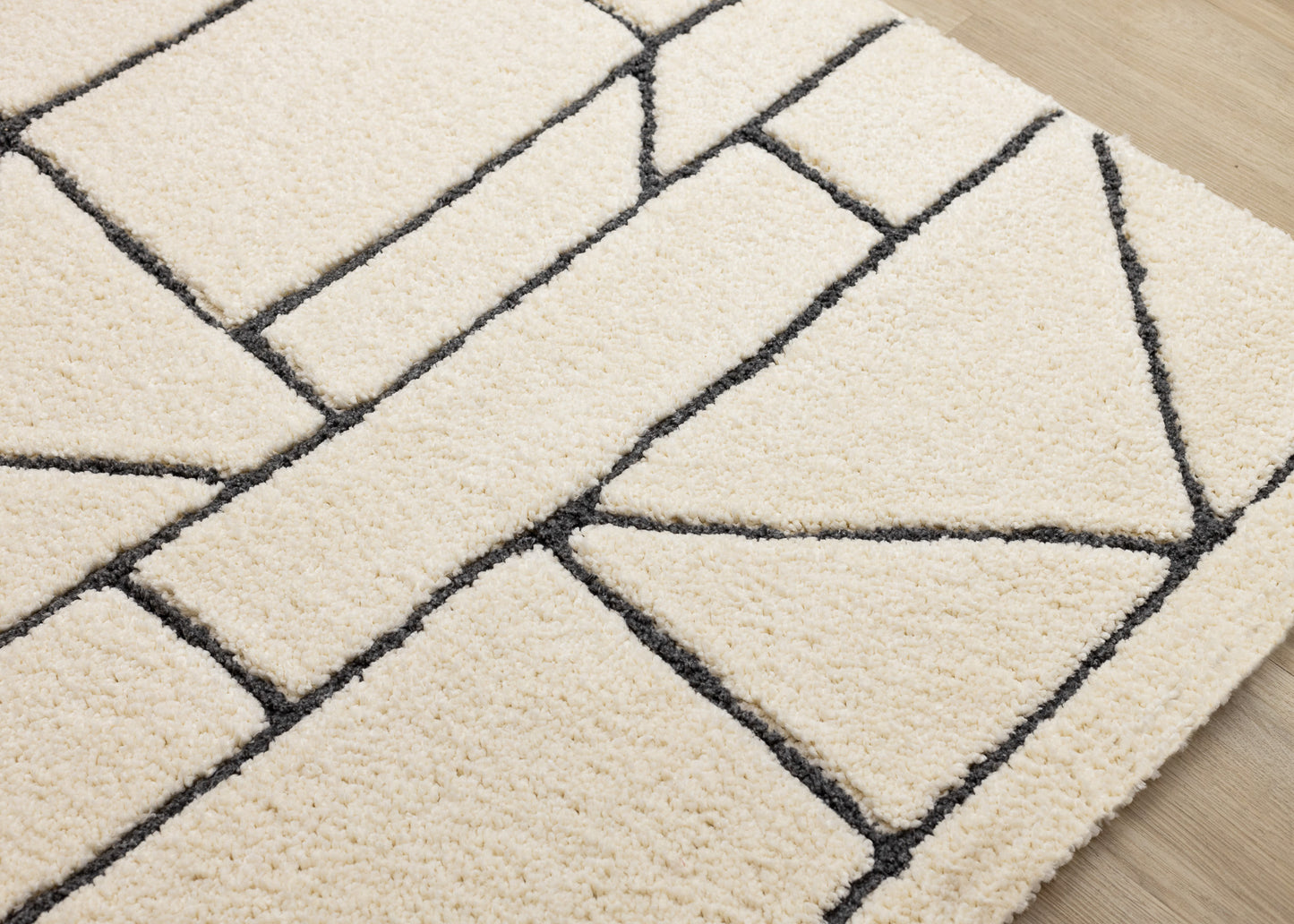 Contemporary Geometric Cream Area Rug