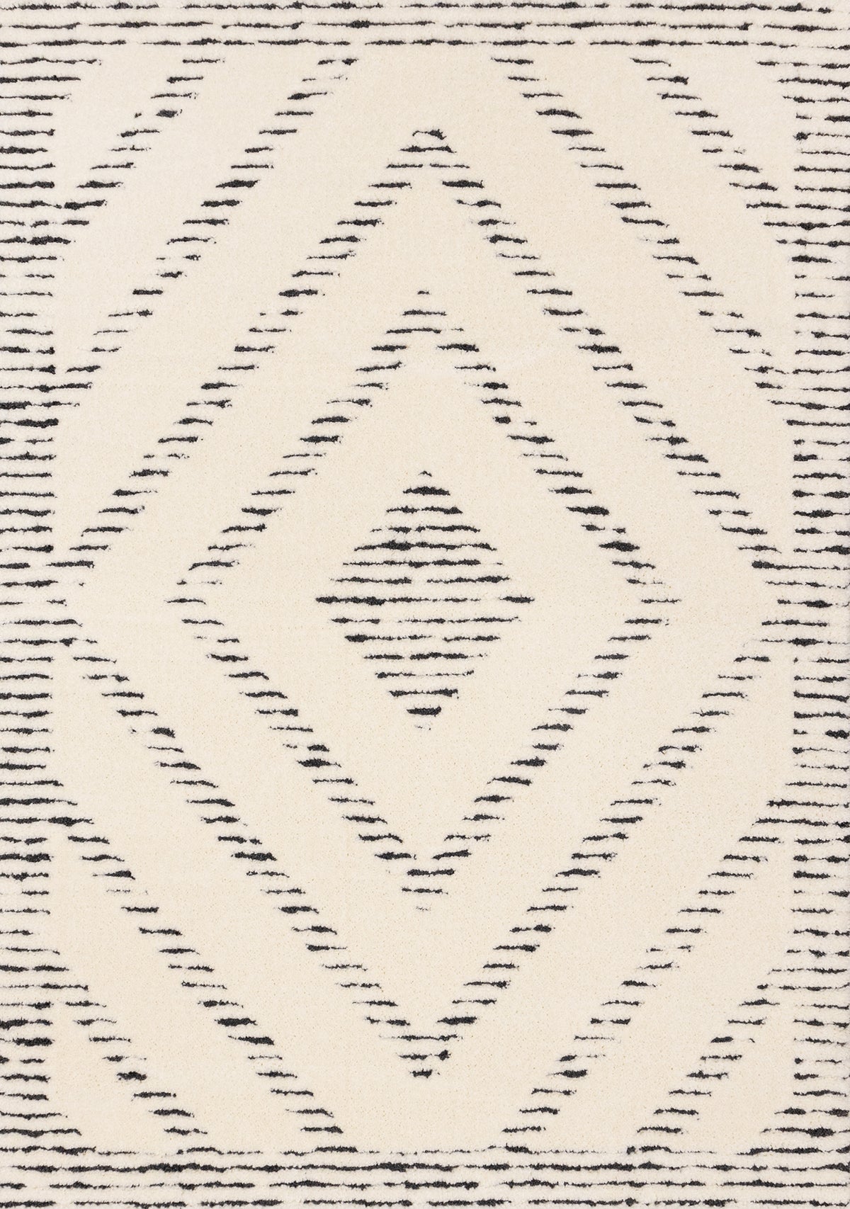 Tapis contemporain géométrique crème