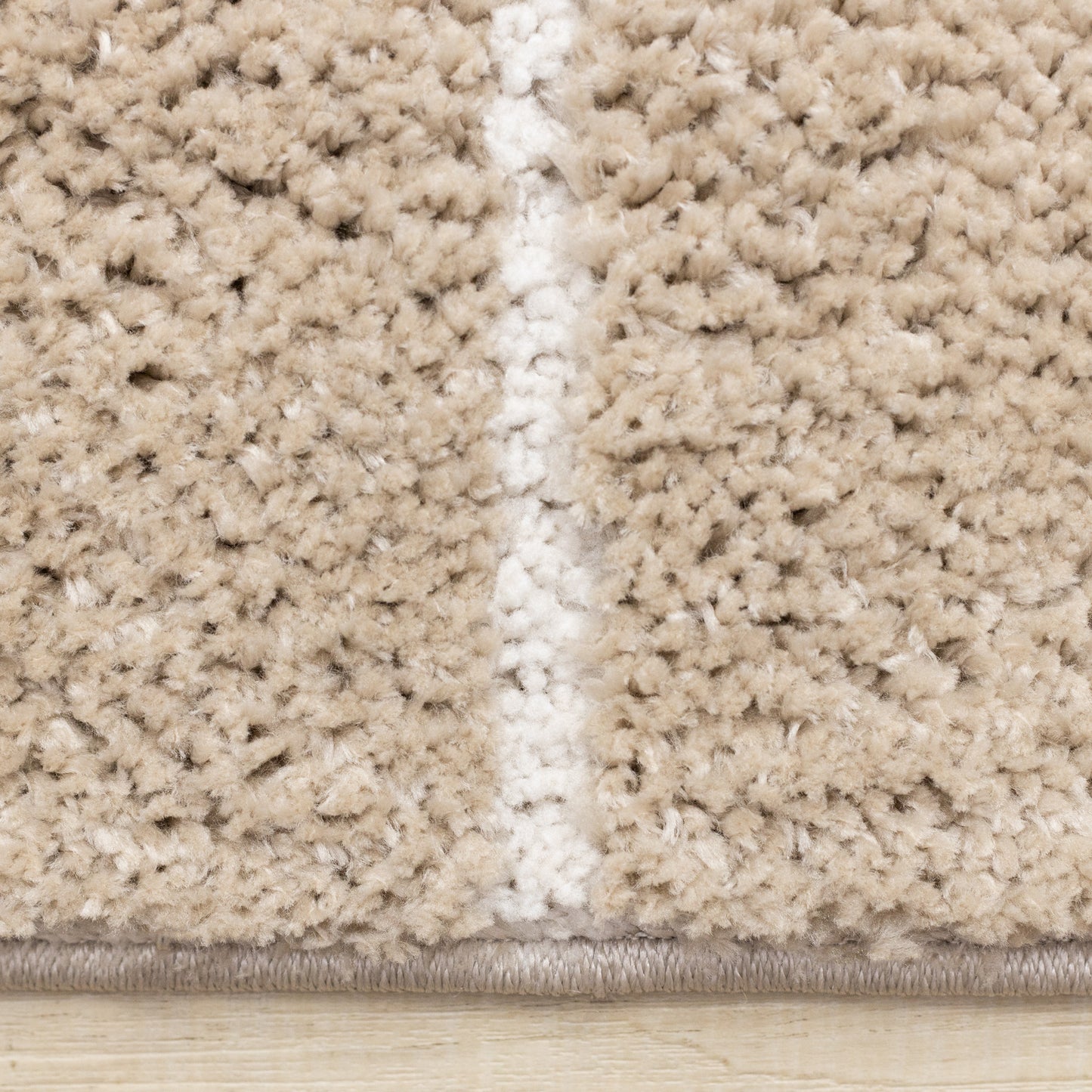 Alfombra contemporánea de rayas grises