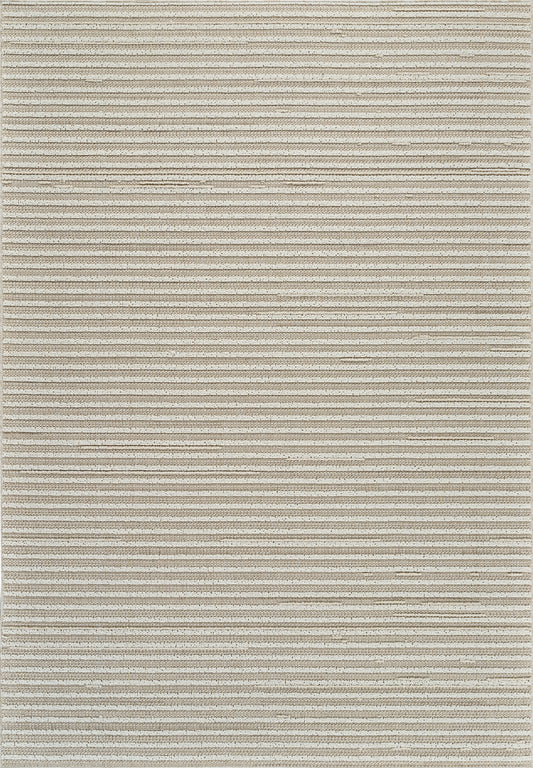 Tapis marron moderne rayé Hogar