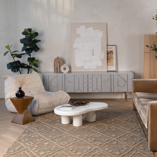 Tapis marron Boho abstrait Hogar