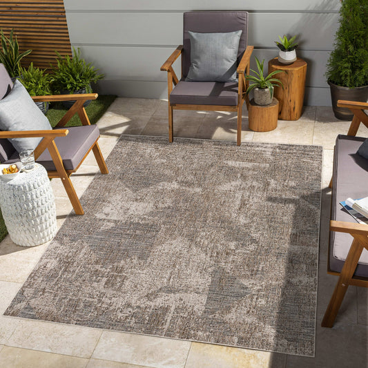 Alfombra marrón contemporánea escandinava Vista