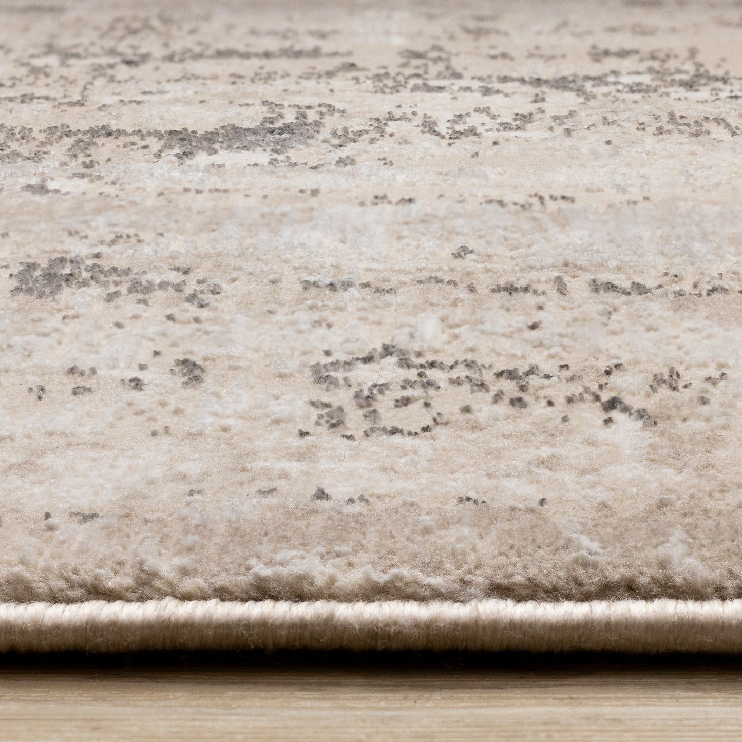 Contemporary Distressed Organic Beige Area Rug