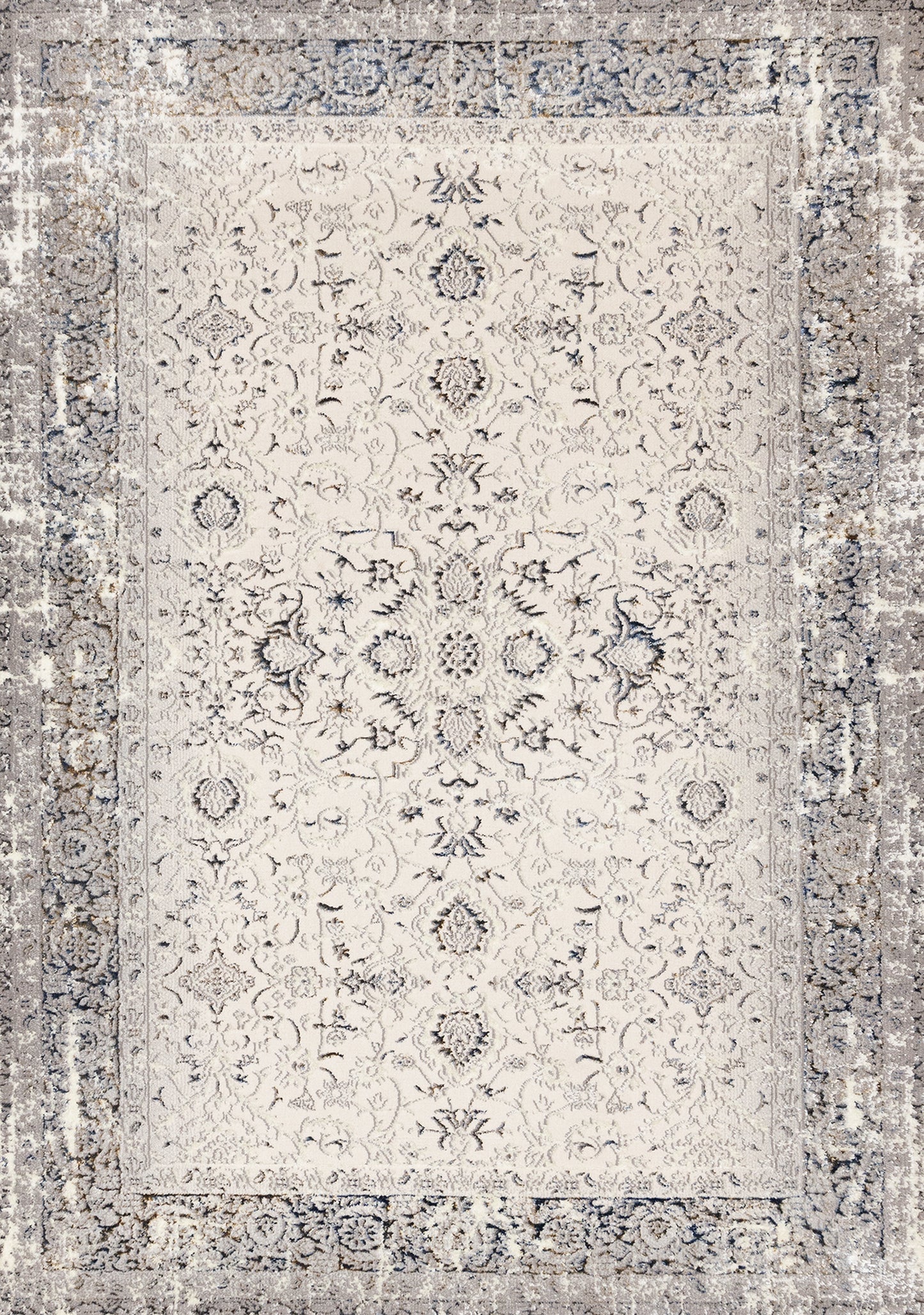 Traditional Border Elegant Cream Area Rug