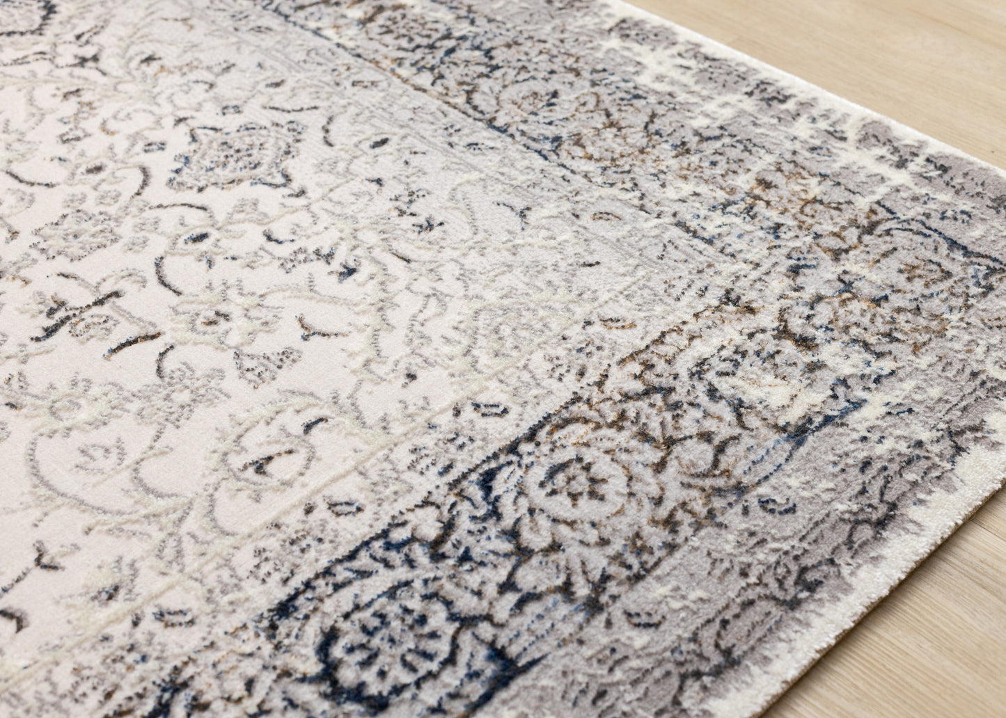 Traditional Border Elegant Cream Area Rug
