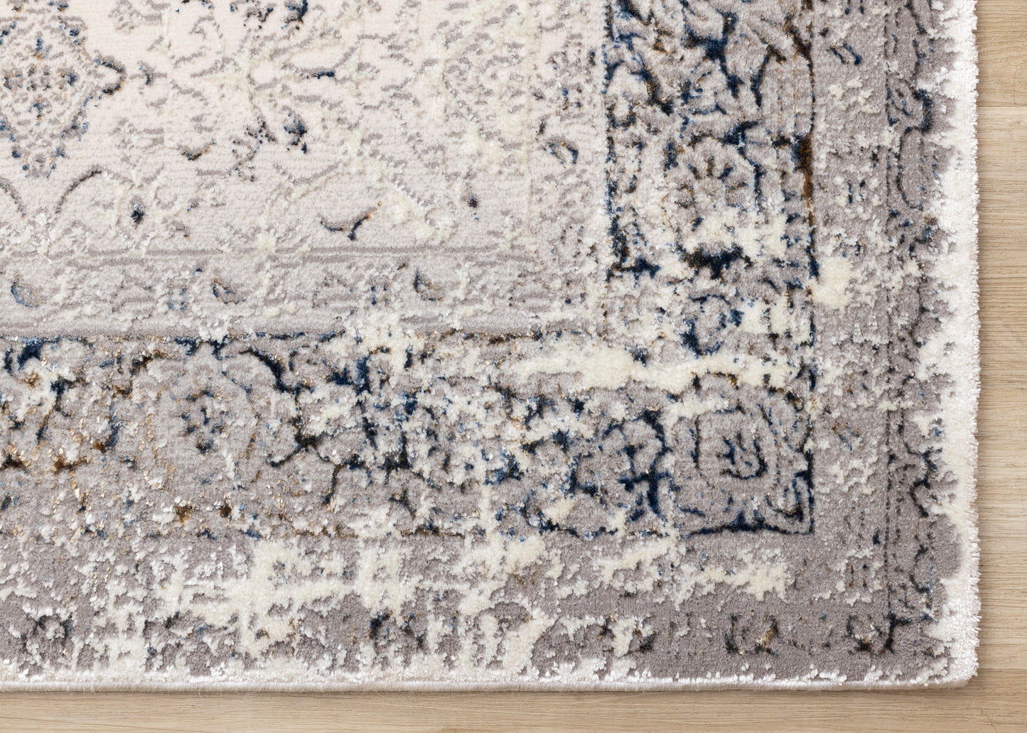Traditional Border Elegant Cream Area Rug