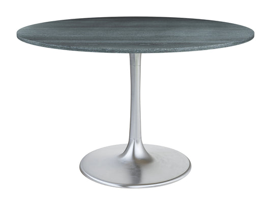 Metropolis Dining Table Gray & Silver