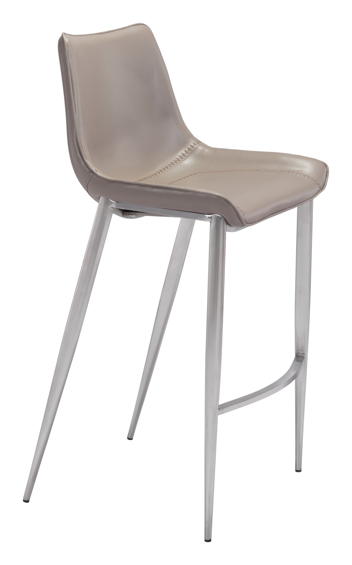 Tabouret de bar Magnus (lot de 2) marron et argent