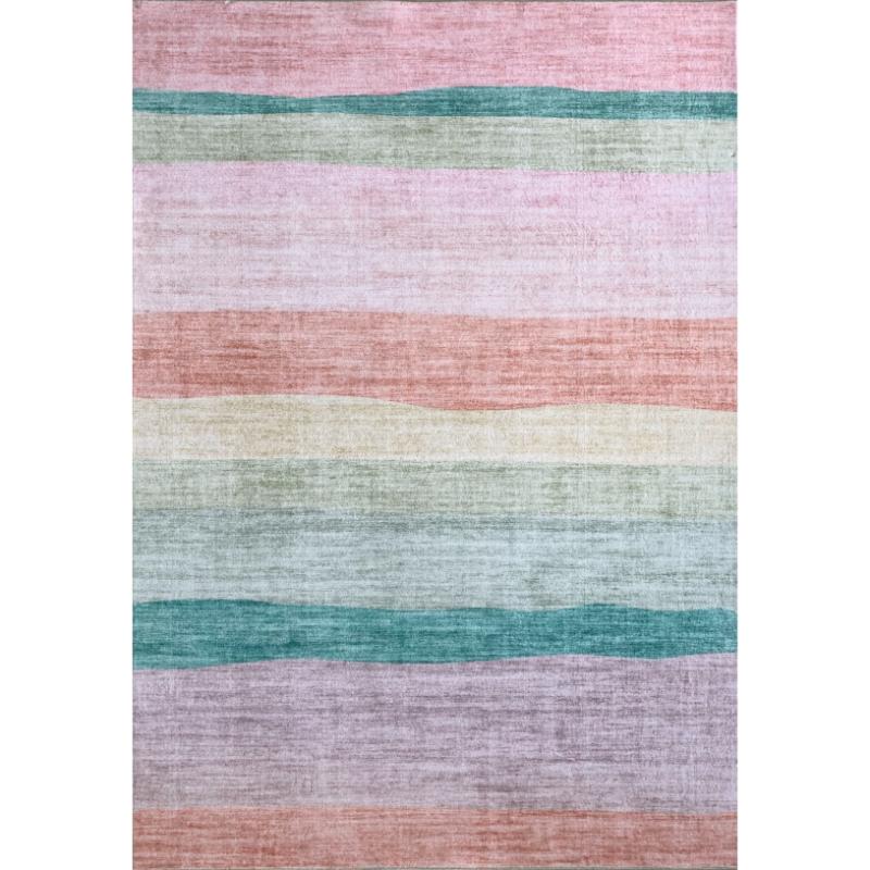 Tapis de jeu arc-en-ciel coloré Soft Steps Playtime, tapis doux rose
