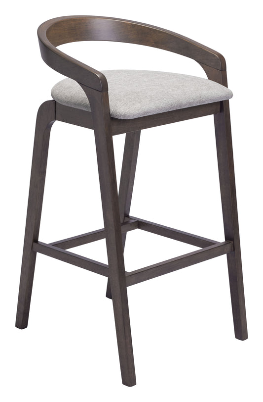Tabouret de bar Troy (lot de 2) Gris tourterelle et expresso